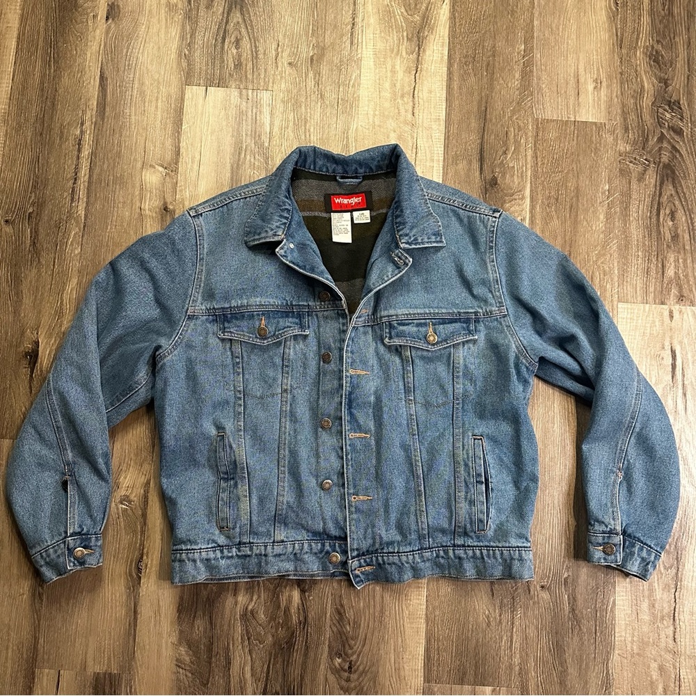 Vintage Wrangler Hero Men’s Trucker Jacket, full Blanket Lining, Button Down L